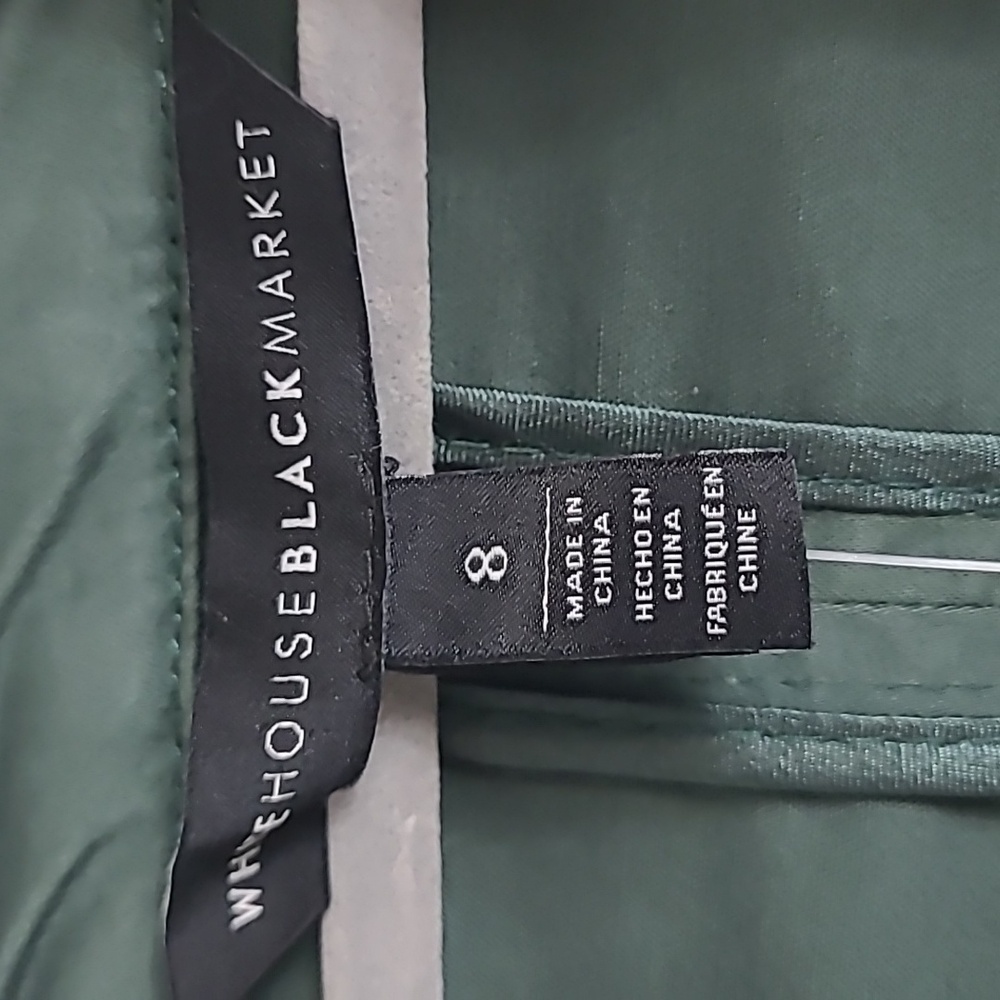 White House Black Market size 8 short trench jacket army green - Picture 3 of 8